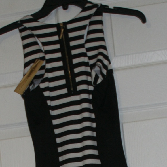 NWT Nicki Minaj Sleeveless Midi Dress - Striped - Picture 4 of 7